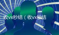 收vx秒结（收vx秒结24小时联系方式）